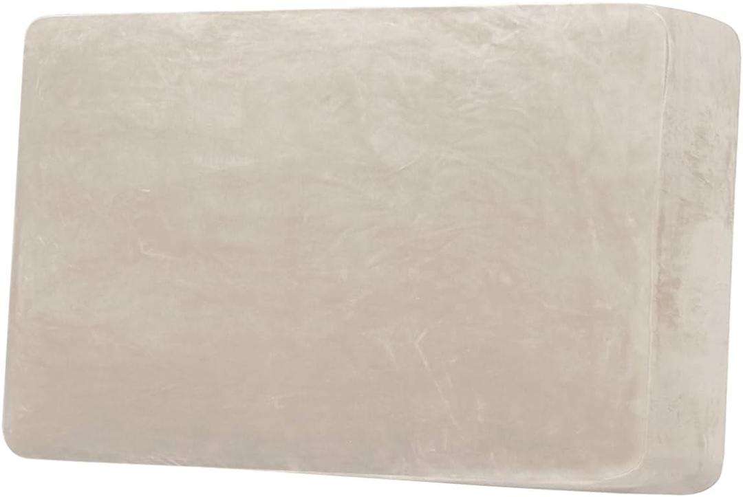 H.VERSAILTEX Velvet Stretch Individual Cushion Cover Plush Cushion Slipcover for Loveseat Sofa Furniture Protector Seat Cushion Sofa Cover (1 Piece Loveseat Cushion Cover, French Oak)