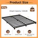 King Size 4 Inch Metal Bed Frames Low Profile Heavy Duty Platform Bed