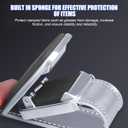 HZEL Car Sunglass Holder, Magnetic Leather Vehicle Sun Visor Glasses Hanger Clip, Automotive Interior Eyeglass Ticket Card Protective Mount Accessories, Universal for SUV, Sedan, Truck (Black)