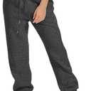 ATHMILE Sweatpants Women Fall Fashion Baggy High Waisted Sweat Pants Winter Fleece Lined Lounge Joggers with Pockets 2026 (S)