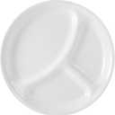 Corelle Livingware Divided Dinner Plate, 10-1/4-Inch, Winter Frost White - Pack of 4 Plates