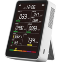 Professional Indoor Air Quality Monitor with AQI Alerts, Portable RealTime Detector for Home, Car, Plants & Pet