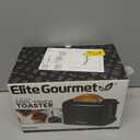 Elite Gourmet 2-Slice Cool Touch Toaster 6 Browning Levels, Extra Wide 1.25 Slots for Bagels & Thick Bread, Cancel Function, Compact, ETL Certified, Black