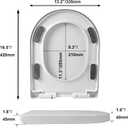 D type soft closed toilet seat quick release for easy cleaning | fading and anti yellowing extended toilet seat cover,suitable for use in households,homestays,and new homes