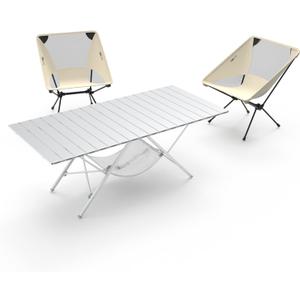 ONEFOREST Camping Table and 2 Camping Chairs, Portable Camping Set, Lightweight Carry Table and Chair for Outdoor Hiking Picnics BBQ Cooking