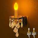Candle Night Lights Plug into Wall, LED Amber Night Light with Dusk to Dawn Sensor, 0-100LM Dimmable, Decorative Gold Candle-Style Nightlight for Bedroom, Bathroom, Hallway, Stairway, 2 Pack