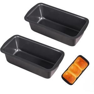 2 Pieces Small Loaf Tin for Baking, Bread Pan Non-Stick Loaf Pans For Baking Rectangular Bread & Loaf Tins for Ovens Air Fryer