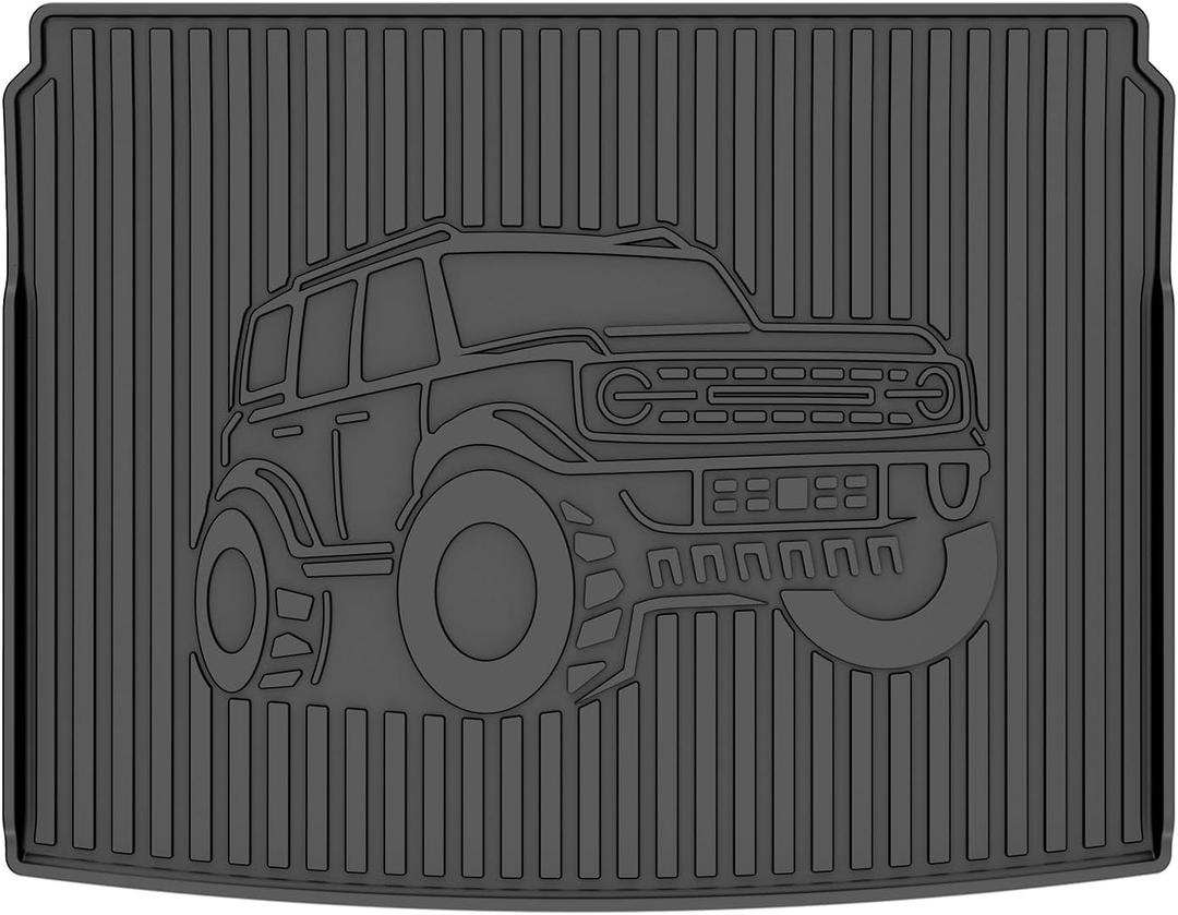 AOMSAZTO Cargo Liner Custom Fit for Ford Bronco Sport 2025 2024 2023 2022 2021- All Weather Protection Automotive Trunk Floor Mat - Waterproof Cargo Mat for Bronco Sport
