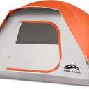 Happy Travel Camping Tent, 4/6 Person Dome Tents for Camping with Rainfly, Waterproof Clip Easy Setup Portable Family Tent with Mesh Windows, 20% More Headroom Backpacking Tents for Camping & Hiking (Orange)