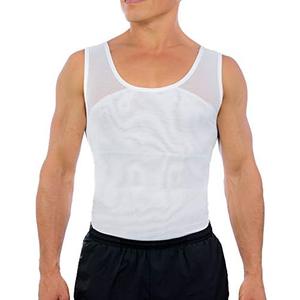 Esteem Apparel Original Men's Chest Compression Shirt to Hide Gynecomastia Moobs Shapewear L