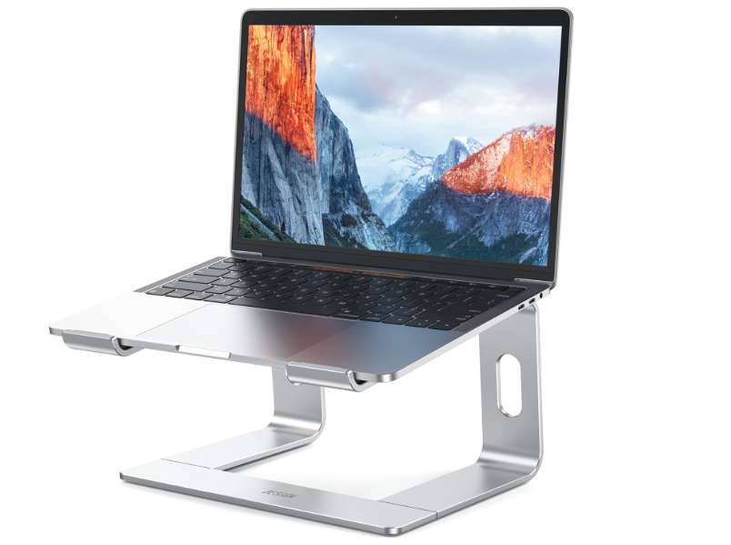 BESIGN LS03 Aluminum Laptop Stand, Ergonomic Detachable Computer Stand, Riser Holder Notebook Stand Compatible with Air, Pro, Dell, HP, Lenovo More 10-15.6" Laptops, Silver