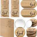 Landical 50 Sets Christian Gifts for Women Bulk Pocket Mirrors with Cards Bags for Mothers Day Stuffers Church Party Favors Religious Gift Bag Fillers, Give It All to God