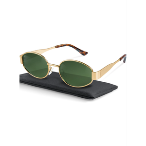livho 2025 Trendy Oval Sunglasses - Stylish Polarized Shades for Everyday - Retro Metal Frames