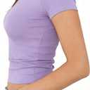 ForeFair Summer Going Out Top Women Casual Short Sleeve T Shirt Crew Neck Basic Tee (XS)