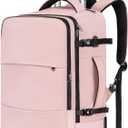 Taygeer Rolling Backpack for women, 17 inch Travel Laptop Backpack with Wheels & Shoe Pouch, Large Wheeled Back Pack Carry on Luggage, Overnight College Work Suitcase Bag Roller Mochila Adult, Pink