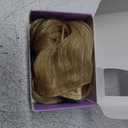 KooKaStyle Invisible Wire Hair Extensions with Transparent Wire Adjustable Size Long Wavy Synthetic Hairpiece Golden Blonde 20 Inch with 4 Secure Clips for Women