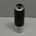 Gravity Electric Salt and Pepper Grinder, Automatic Pepper Mill, USB Rechargeable, Adjustable Coarseness, One-handed Operation, Ceramic Burr, Refillable, Auto Grinders with LED Light (Regular size, Gravity Model/1pcs)