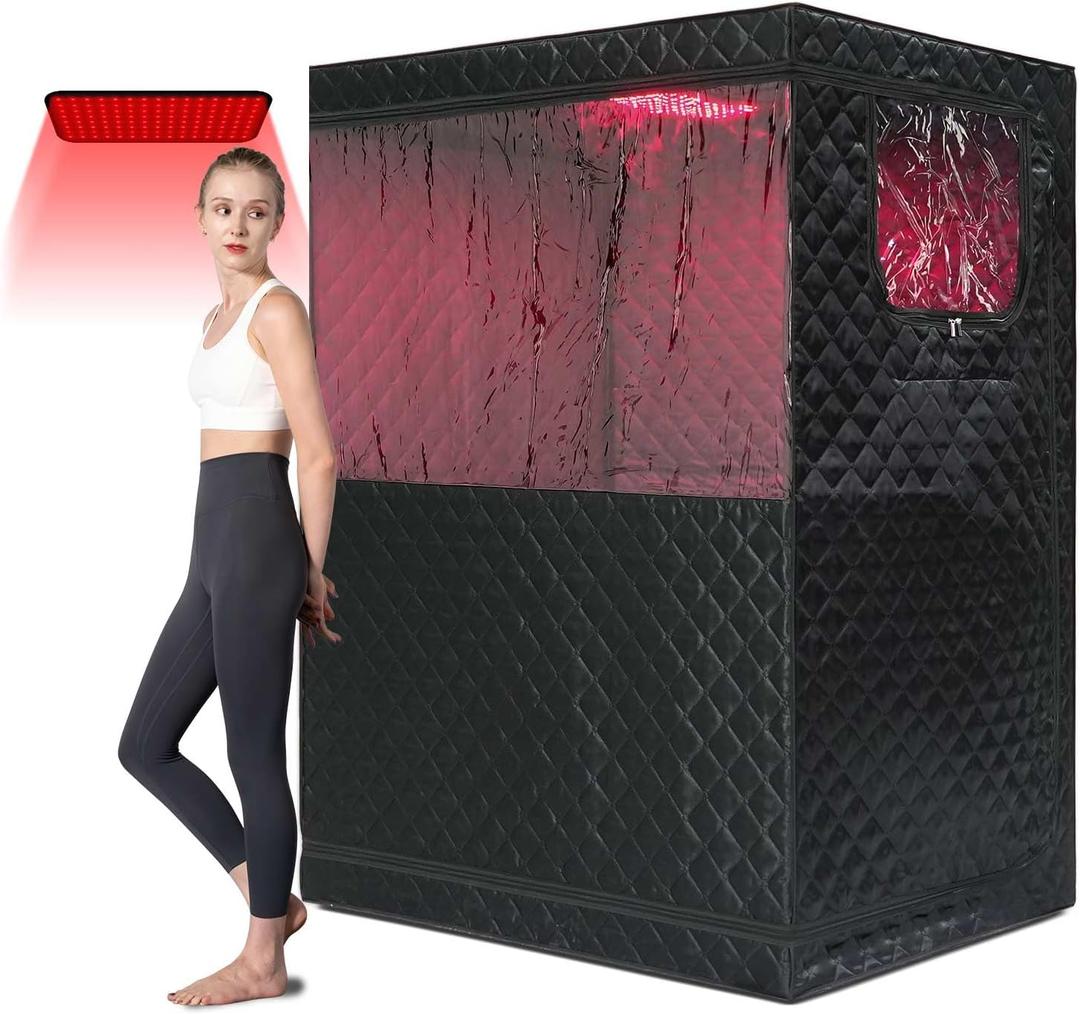 Smartmak 1–2 Person Portable Steam Sauna Tent with 660nm Red Light
