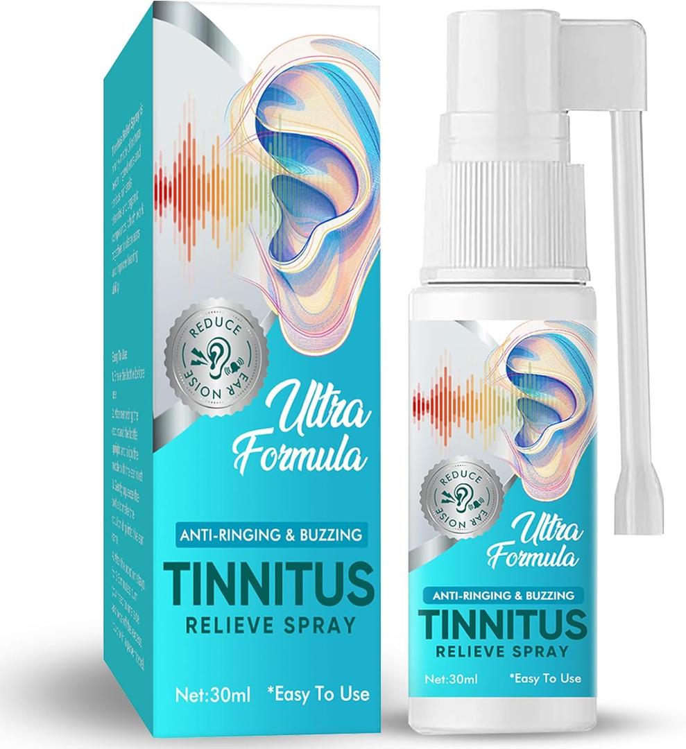 Tinnitus Relievers for Ringing Ears, Tinnitus Relief Spray, Ear Health Supplement Improves Hearing