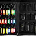 Sdstone Portable Zippered Key Case,Fireproof and Waterproof Key Organizer with 42 Key Hooks and Tags, Portable Key Binder,Key Storage for Real Estate Sales,Hotel Executives, Car Service