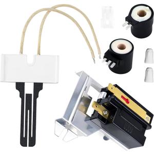338906 Gas Dryer Flame Sensor Kit with 279311 Ignitor and 279834 Gas Valve Solenoid Coils by Funmit, Gas Dryer Repair Kit Replaces Wp338906 Ap3094138 Ps334310 12001349 338906 Gas Dryer Flame Sensor Kit with 279311 Ignitor and 279834 Gas Valve Solenoid Coils by Funmit, Gas Dryer Repair Kit Replaces Wp338906 Ap3094138 Ps334310 12001349