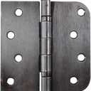 Hinge Outlet 4 Inch with 5/8 Inch Square Radius Ball Bearing Door Hinges, Heavy-Duty Steel, Removable Pin (Oil Rubbed Bronze, 2 Pack)
