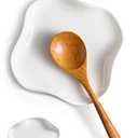Cormomu Spoon Rest, Spoon Holder for Stove Top, Farmhouse kitchen Decor Spoon Rack Cooking Holder for Multiple Utensils, White, Ruffled Edge