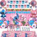 Birthday Party Decorations Kit, Includes Banner Foil Balloons Tablecloth Backdrop Cake Plates Napkins Adult Themed Party Supplies