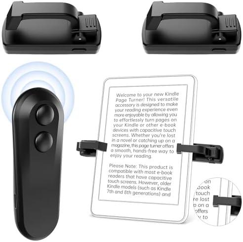 First No Text Blocking Remote Control Page Turner for Kindle Paperwhite, Clicker Page Turner with Flip Forward and Backward,Kindle Accessories for iPad/Tablets(Just Reading), Camera & Selfie Shutter