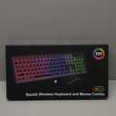 Wireless Keyboard and Mouse Combo, RGB Backlit, Rechargeable & Light Up Letters, FullSize, Soft Typing, Sleep Mode, 2.4GHz Quiet Keyboard Set for Mac, Windows, Laptop, PC, Trueque (Black)