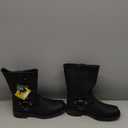 RIDETECS Mens 13in Harness Straps Heavy Duty Oiled Leather Motorcycle Boots, Black - Waterproof, Soft Toe, and Heel Motocross Boots For Men (11.5 Wide)