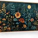 Vintage Dark Botanical Framed Canvas Wall Art Set, Colorful Floral Wall Decor, Nature Wildflower Wall Painting, Colorful Blossom Art Prints for Living Room, Bedroom, Office - 20"X40"x1