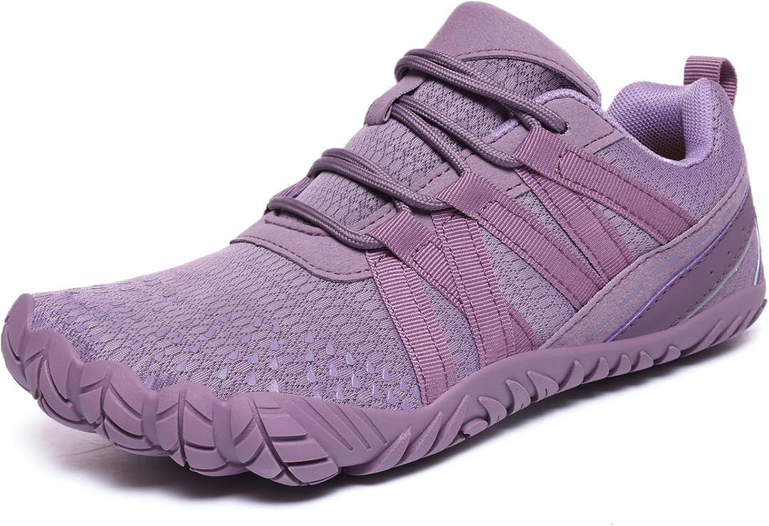 Barefoot Shoes Women Men Minimalist Zero Drop Wide Toe Box Water Shoes Hiking Barefoot Footwear Unisex Sneakers for Workout Cross-Trainer Walking Running Camping Grounding Beach Weightlifting Sport (Purple)