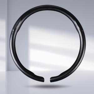 Carbon Fiber Steering Wheel Cover, Thin Steering Wheel Cover Protector Universal Car Steering Wheel Accessories, Matte Black