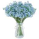 LYLYFAN Babys Breath Artificial Flowers,12 Pcs Gypsophila Real Touch Flowers for Wedding Party Home Garden Decoration Blue