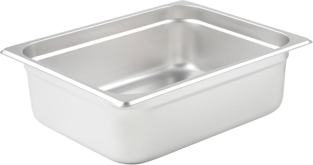 Winco Anti-Jamming Steam Pan, Half-Size x 4-Inch, Standard Weight
