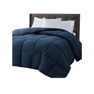 COHOME California King Size Comforter, All-Season Quilted Down Alternative Duvet Insert, Luxury Hotel GentleSoft Comforter with Anti-Clump Tech & 8 Tabs - Reversible - Navy Blue 96 x104 inches