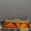 Christmas Maple Tree with Lights, 2 Pack 25'' New Year Indoor Decorations Artificial Fall Trees for Home, Table Decor USB & Battery Operated Autumn Tree with Acorns, Pine Cones, Halloween Pumpkin