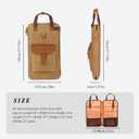 Drum Stick Bag, Waxed Canvas Drumstick Bag with Shoulder Strap, Length 17.72" x Width 10" x Height 1.57"