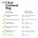 Breathable Long Clear Coat + Fur Storage Garment Bag | 54 Inch + 5 Inch Gusset | Mink, Wool, Winter, Trench Coat, Long Dress Cover | Hanging Clothes Protector