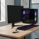 4PCS Cable Cord Grommet, 1.38 Inch (35mm) Black Desk Grommets ABS Plastic Desk Hole Cover Wire Hole Cover Pass Through Desks Grommets U Shaped Desks Wire Holes Insert for Table Furnitures Holes Covers