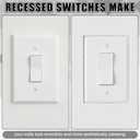 1 Gang Flush Drywall Receptacle Mount White Elegant Wall Mount for Receptacles and Electrical Outlets Home Commercial Spaces