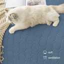 Tcksstex Waterproof and Non-Slip Dog Bed Cover and Pet Blanket Sofa Pet Bed Mat car Incontinence Mattress Protectors Furniture Couch Cover for Most Cats Dogs, Pets52x82- Navy Blue