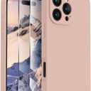 FireNova Designed for iPhone 16 Pro Case, Silicone Upgraded [Camera Protection] Phone Case with [2 Screen Protectors], Soft Anti-Scratch Microfiber Lining Inside, 2024, Pinksand