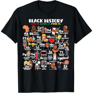 Honoring Past Inspiring Future Black History Month T-Shirt Black, Size 2 XL