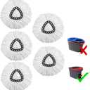 5-Pack Mop Replacement Heads for Ocedar Mop Replace Head EasyWrin Spin Mop Heads Replacements, Easy Cleaning Mop Head Replacement