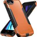 Rugged Shockproof iPhone SE 3rd Generation (2022) & 2nd (2020) Gen, iPhone 8/7 Case, [Military Grade Anti-Drop] Heavy-Duty Tough Slim Fit Lightweight Protective Phone Case, Orange