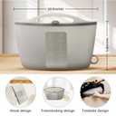Spidfee Silicone Microwave Steam Sterilizer Bag for Baby Reusable Quick Sterilizing Bag for Bottles Breast Pump Parts Toddler Accessories Great for Travel - 2000ml White
