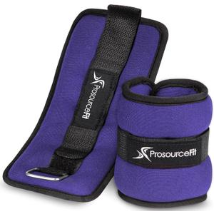 ProsourceFit Ankle/Wrist and Arm/Leg Weights Set of 2, Adjustable Strap for Men and Women, Color: Purple 2.5lb