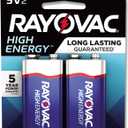 Rayovac Alkaline 9Volts Battery, 2 Pack